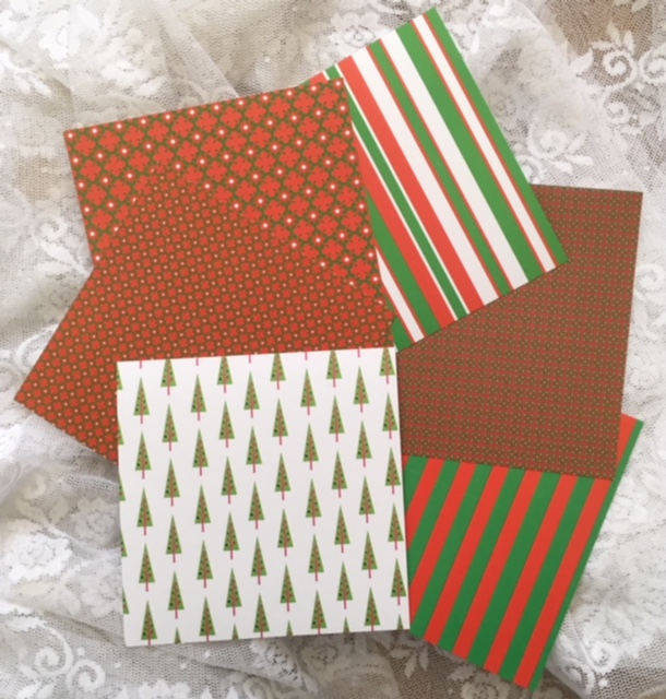 PP KD -Colored pattern paper in Happy Christmas colors