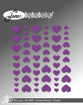 BY Lene Enamel Hearts -Purple
