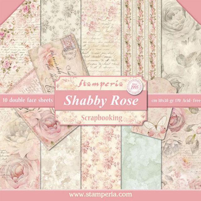  Stamperia Paper Pad 12x12 - Shabby Rose