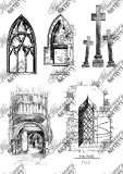 A5 Gothic Grunge Stamp Set by Illusionary Artists