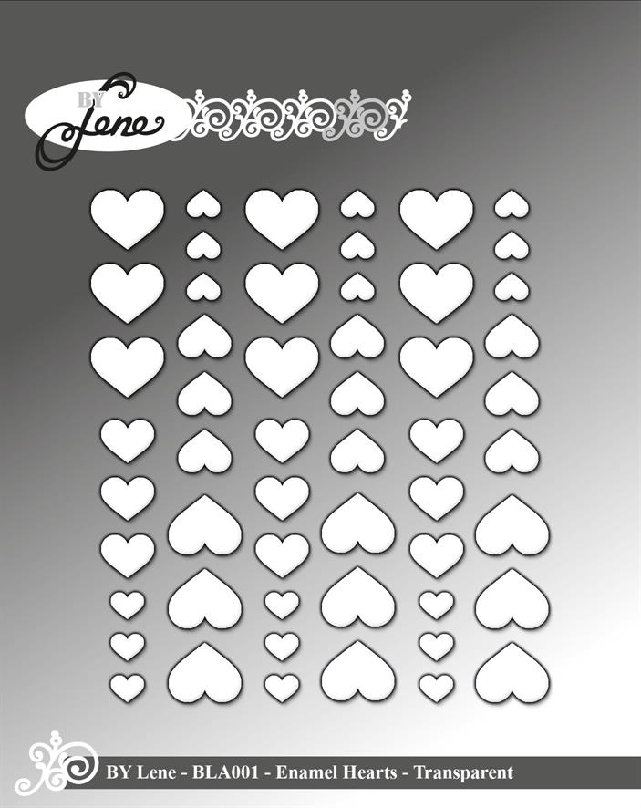 BY Lene Enamel Hearts -Transparent 