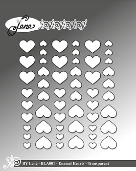 BY Lene Enamel Hearts -Transparent 
