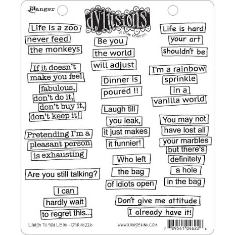 Dylusions Cling Stamps 8.5X7 - Laugh til You Leak