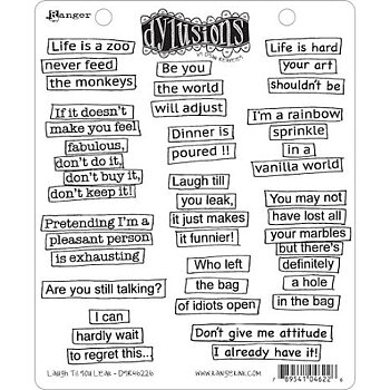 Dylusions Cling Stamps 8.5X7 - Laugh til You Leak