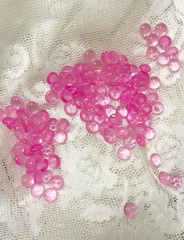 KB Halvdroppar Ljus Rosa i genomskinlig plast