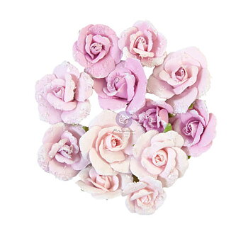 Prima Watercolor Floral Mulberry Paper Flowers 12 -Grey Pigment