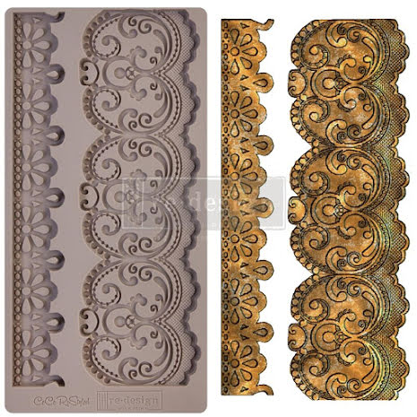 Prima Redesign Mould 5X10 - Border Lace
