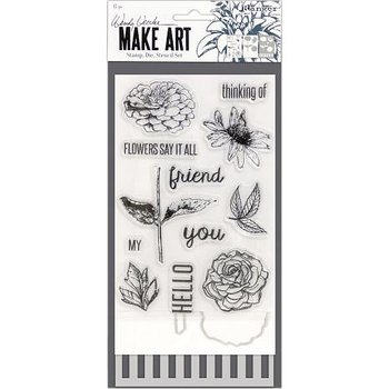 Wendy Vecchi Make Art Stamp Die & Stencil Set - Flowers Say It All