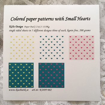 PP KD -Colored paper patterns with Small Hearts  