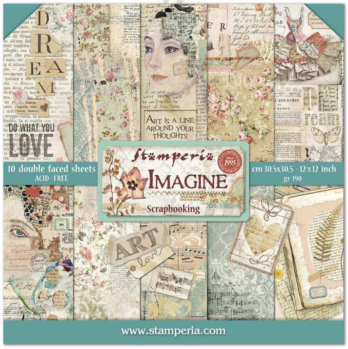  Stamperia Paper Pad 12x12 -Imagine