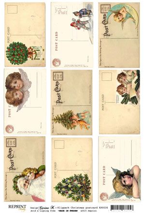 Reprint Klippark KP0036 Christmas postcard 