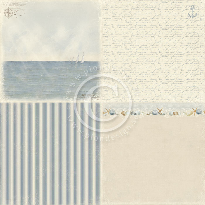 PD Shoreline Treasures 6x6"   Sailing 