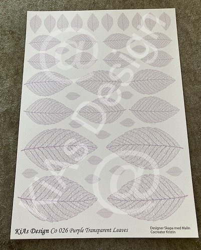KiAs Design C0 026 Purple Transparent Leaves