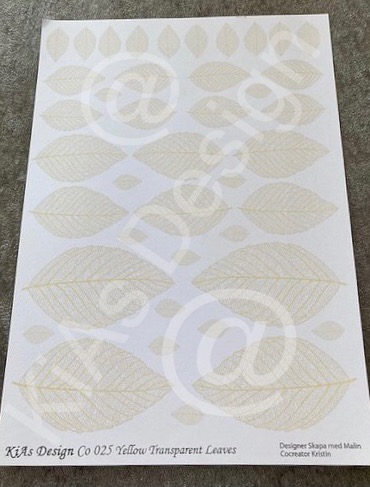 KiAs Design C0 025 Yellow Transparent Leaves