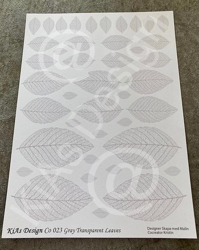 KiAs Design C0 023 Gray Transparent Leaves