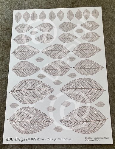 KiAs Design C0 022 Brown Transparent Leaves