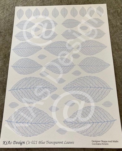 KiAs Design C0 021 Blue Transparent Leaves