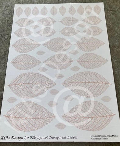 KiAs Design C0 020 Apricot Transparent Leaves