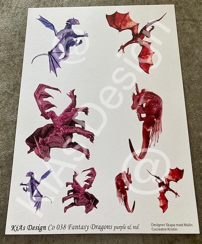 KiAs Design KPCo 038 -Fantasy Dragons purple & red