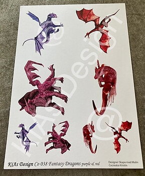 KiAs Design KPCo 038 -Fantasy Dragons purple & red