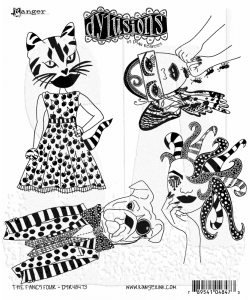 Dylusions Cling Stamps 8.5X7 - THE FANCY FOUR