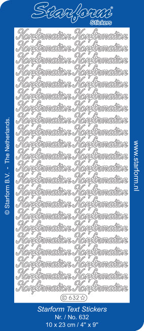  STARFORM STICKERS -Silver Konfirmation
