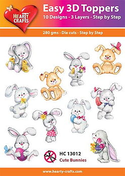 HC Easy 3D Toppers -Cute Bunnies