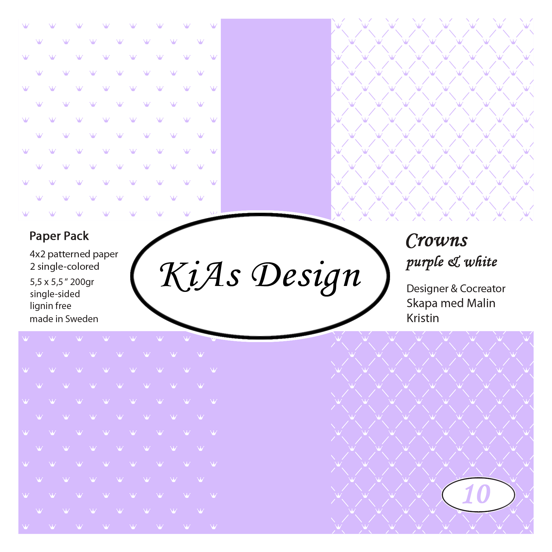 PP KD -Crowns purple & white