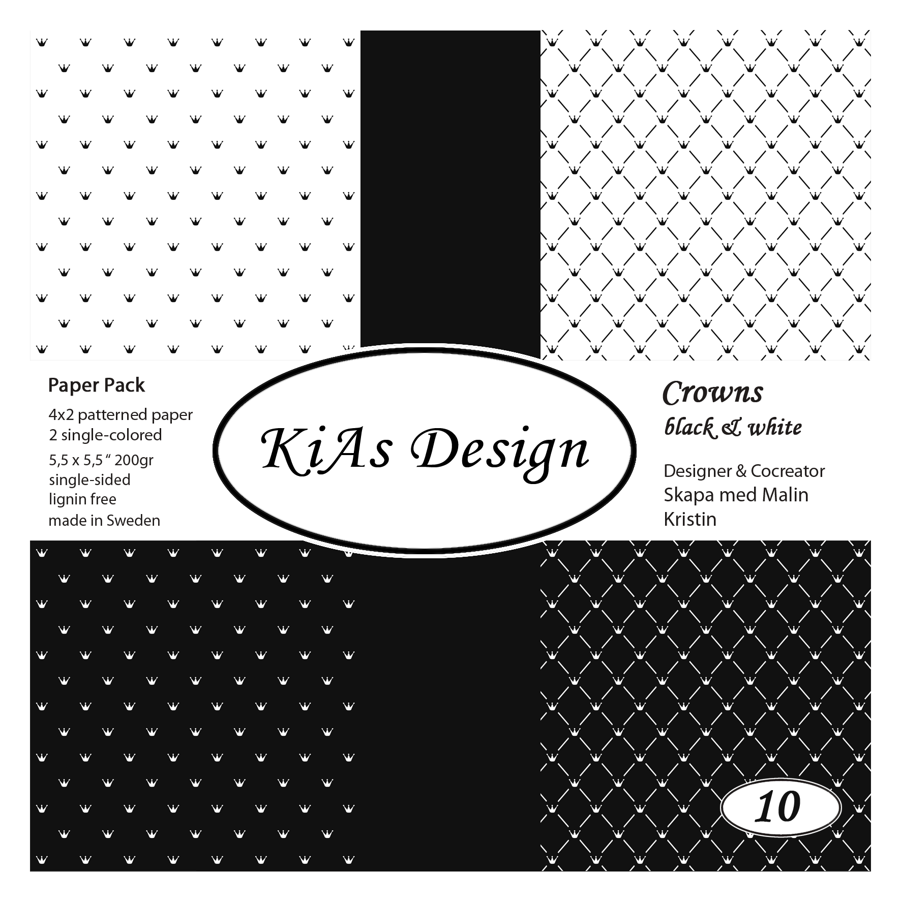 PP KD -Crowns black & white