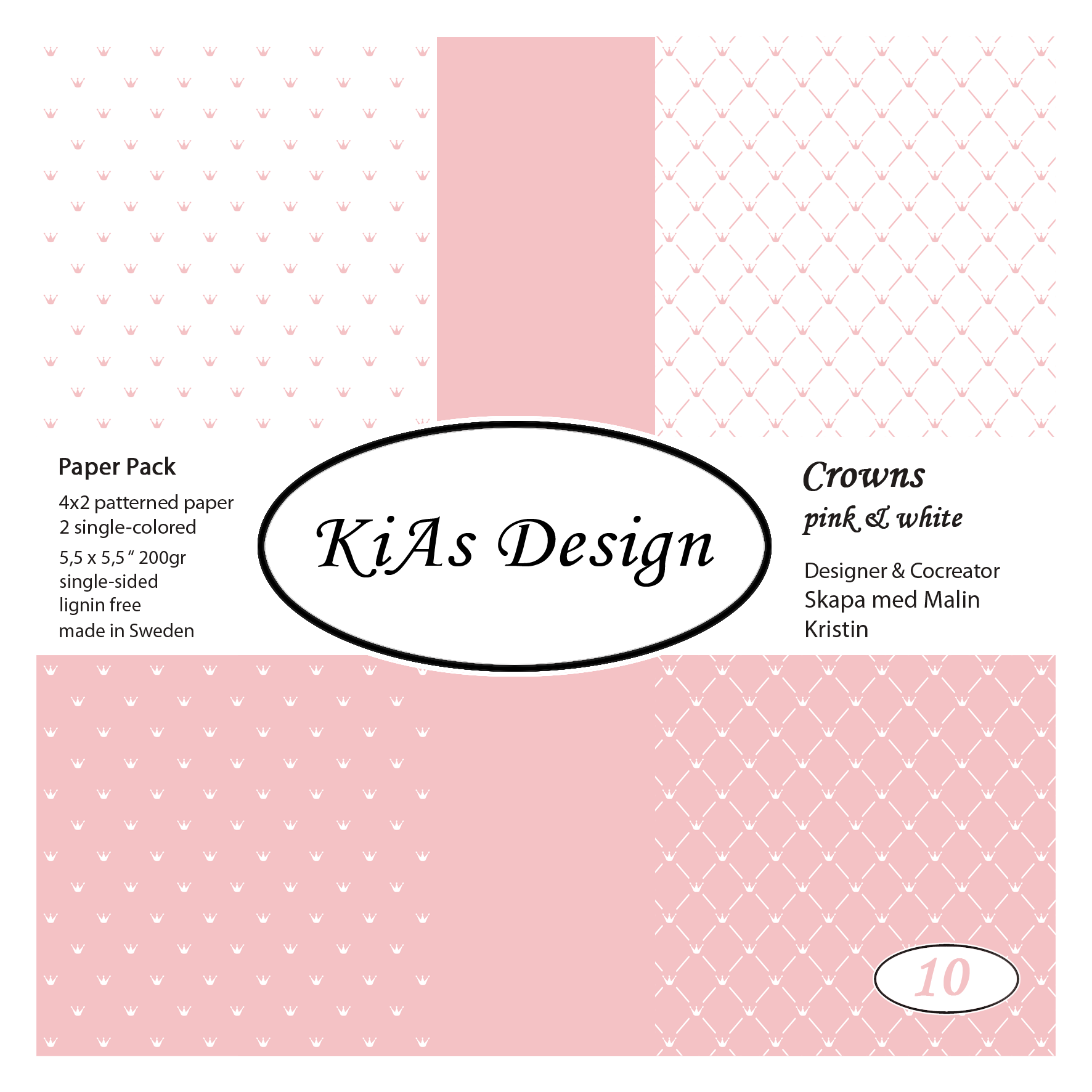 PP KD -Crowns pink & white