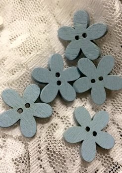 KB Trä Blommor Blåa