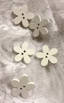 KB Trä Blommor Vita