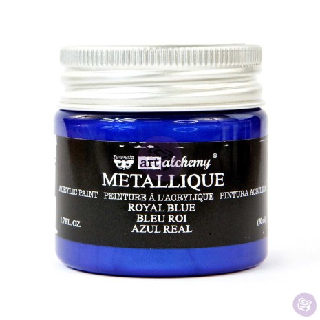 Prima Finnabair Art Alchemy Acrylic Paint 50ml - Metallique Royal Blue