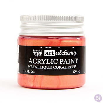 Prima Finnabair Art Alchemy Acrylic Paint 50ml - Metallique Coral Reef