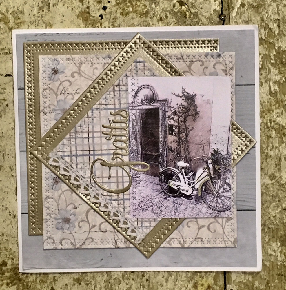 KD Klippark 025 Vintage cyklar med blommor - 3