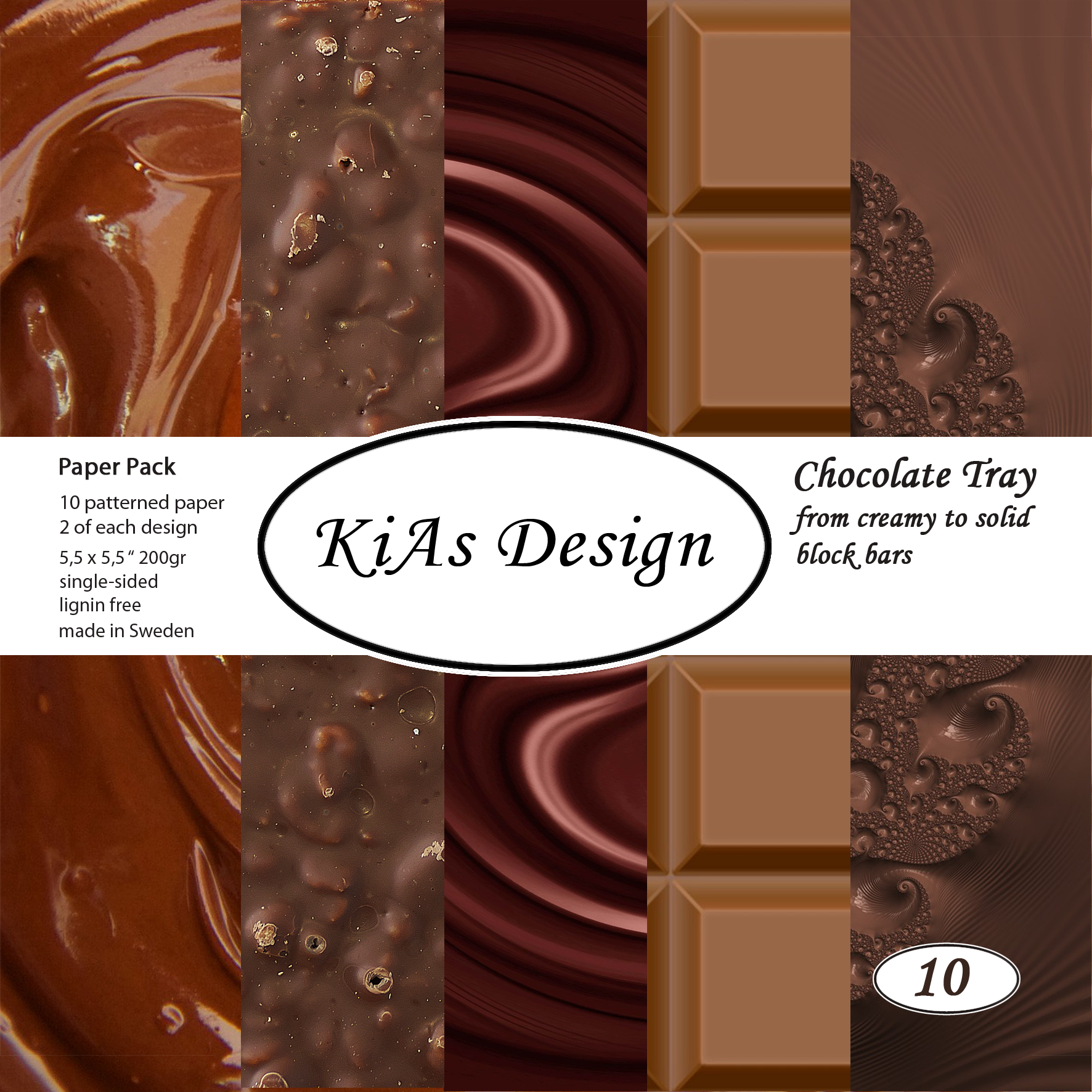 PP KD -Chocolate Tray from creamy to solid block bars