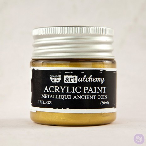 Prima Finnabair Art Alchemy Acrylic Paint 50ml - Metallique Ancient Coin