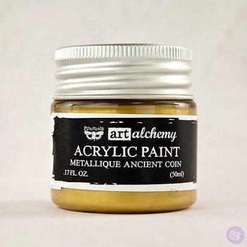 Prima Finnabair Art Alchemy Acrylic Paint 50ml - Metallique Ancient Coin