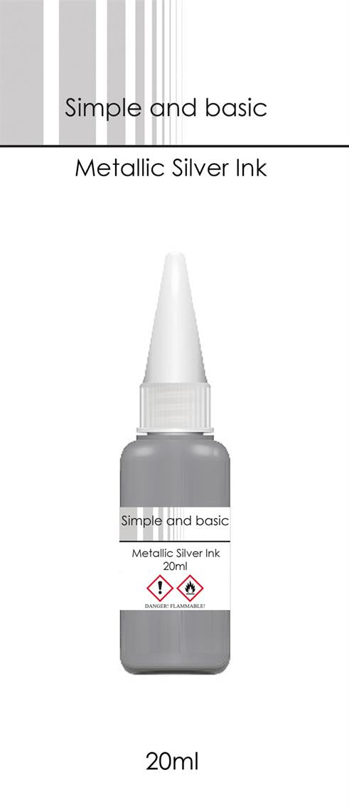 Simple and Basic -Metallic Silver Ink - www.webbshop.kiasbutik.se