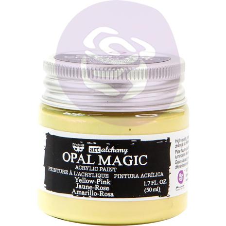 Prima Finnabair Art Alchemy Acrylic Paint 50ml - Opal Magic Yellow-Pink