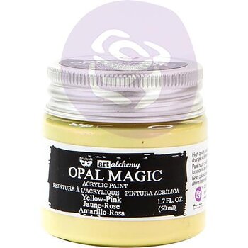 Prima Finnabair Art Alchemy Acrylic Paint 50ml - Opal Magic Yellow-Pink