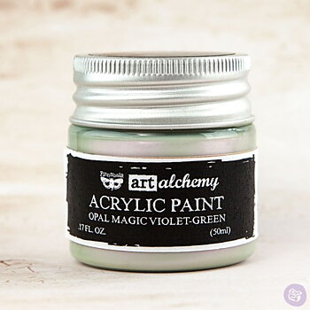 Prima Finnabair Art Alchemy Acrylic Paint 50ml - Opal Magic Violet-Green