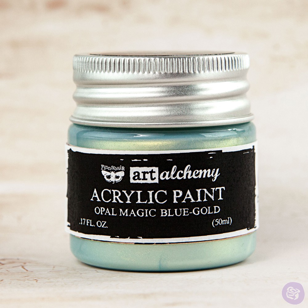 Prima Finnabair Art Alchemy Acrylic Paint 50ml - Opal Magic Blue-Gold