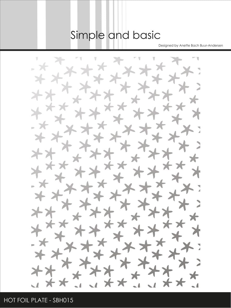 Simple and Basic Hot Foil Plate -Small Stars