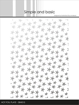 Simple and Basic Hot Foil Plate -Small Stars