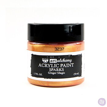 Prima Finnabair Art Alchemy Acrylic Paint 50ml - Sparks Ginger Magic