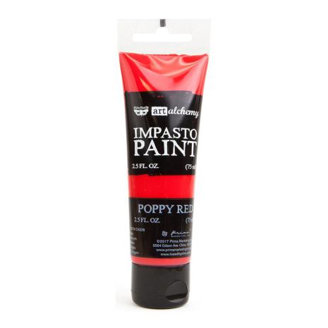 Prima Finnabair Art Alchemy Impasto Paint 75ml -Poppy Red