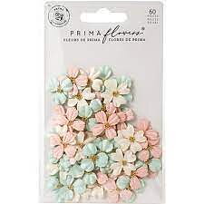 Prima Mulberry Paper Flowers 60 -Little Bites/Apricot Honey
