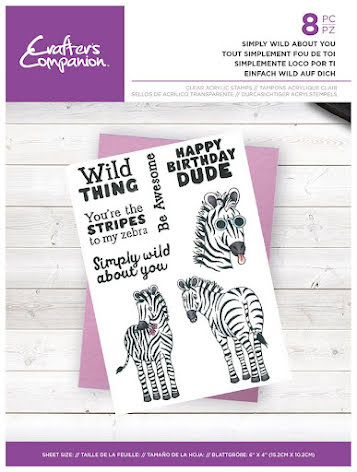 Crafters Companion Clear Acrylic Stamps - Simply Wild About You