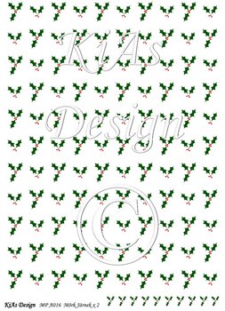 KD Mönsterpapper A016 Mörk Järnek x 2